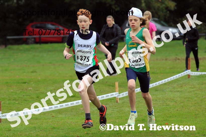 Boys Under-13s, 2022 National Cross Country Relays, Berry Hill Park, Mansfield.  Photo: David T. Hewitson/Sports for All Pics